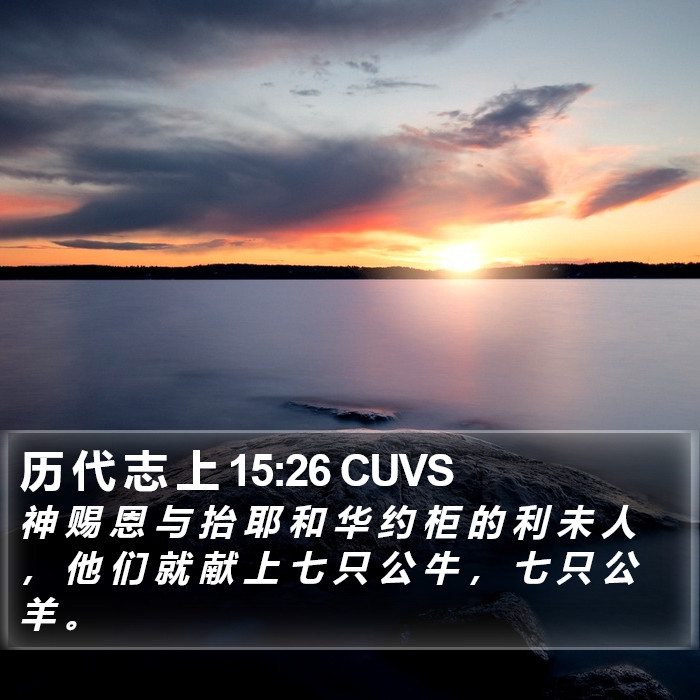 历 代 志 上 15:26 CUVS Bible Study