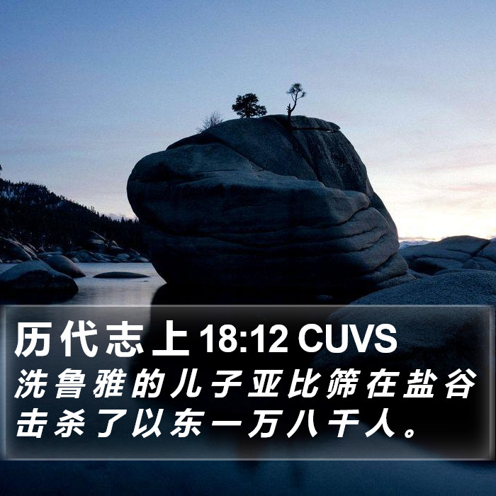 历 代 志 上 18:12 CUVS Bible Study