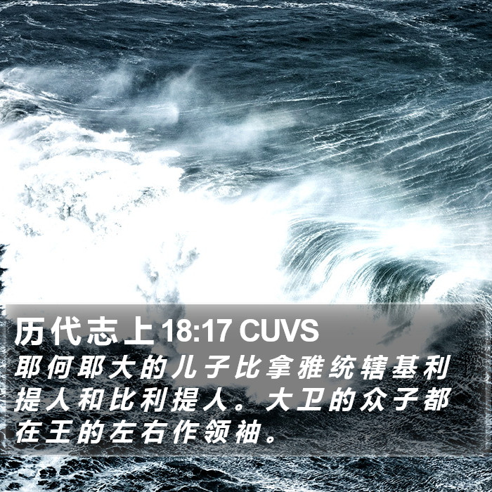 历 代 志 上 18:17 CUVS Bible Study