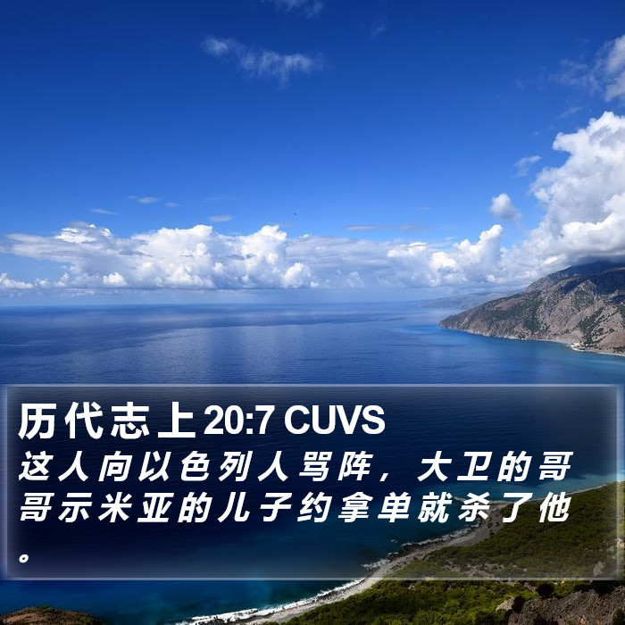 历 代 志 上 20:7 CUVS Bible Study