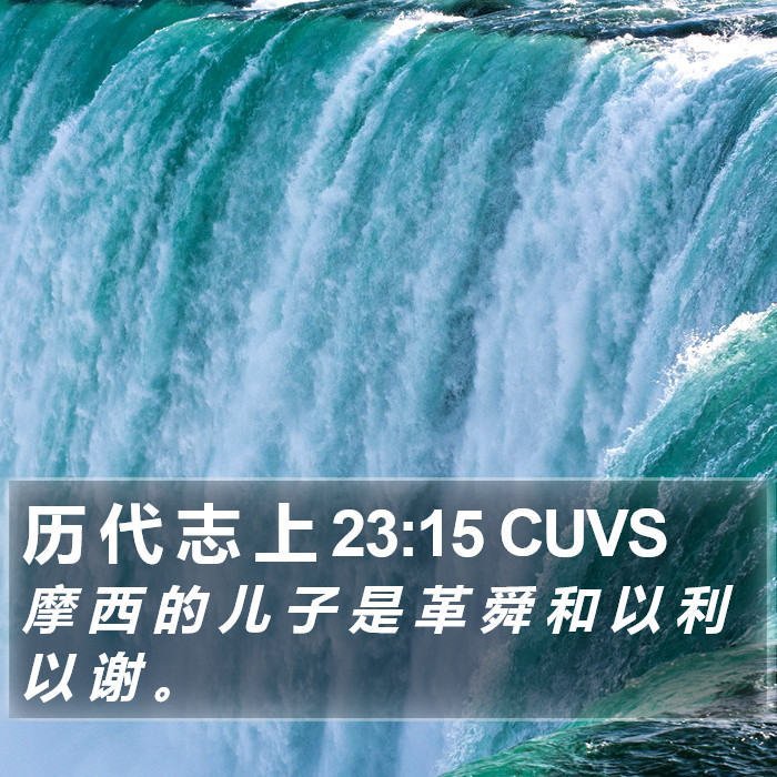 历 代 志 上 23:15 CUVS Bible Study