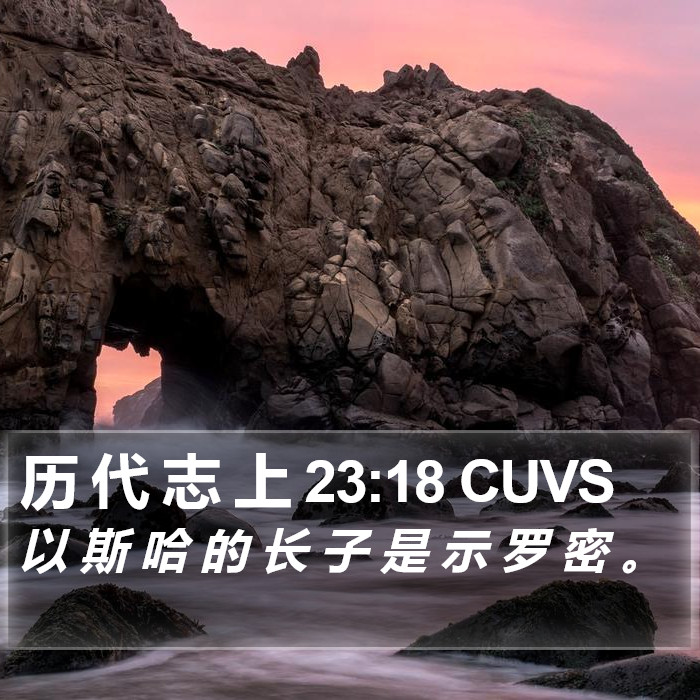 历 代 志 上 23:18 CUVS Bible Study