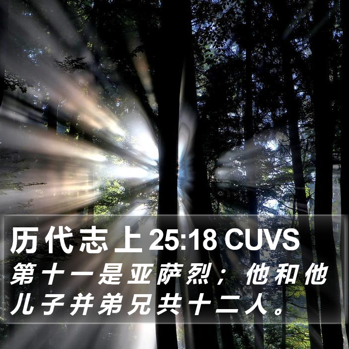 历 代 志 上 25:18 CUVS Bible Study