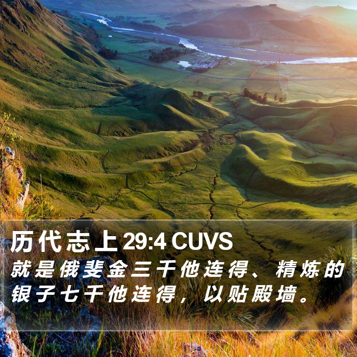历 代 志 上 29:4 CUVS Bible Study