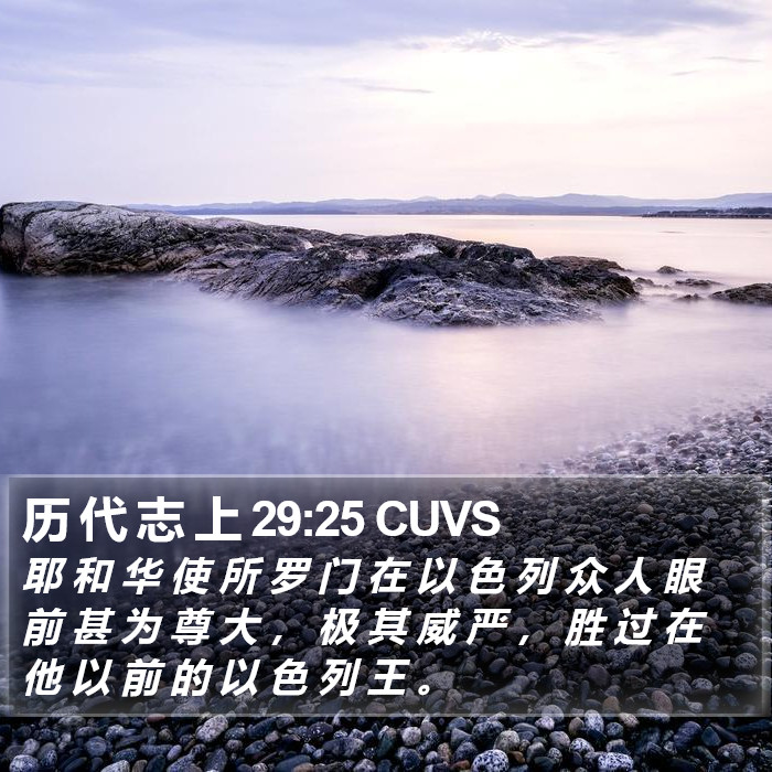 历 代 志 上 29:25 CUVS Bible Study