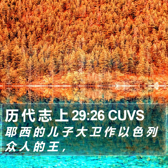 历 代 志 上 29:26 CUVS Bible Study
