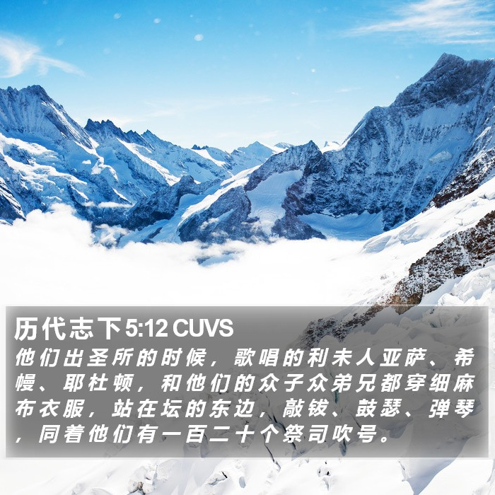 历 代 志 下 5:12 CUVS Bible Study