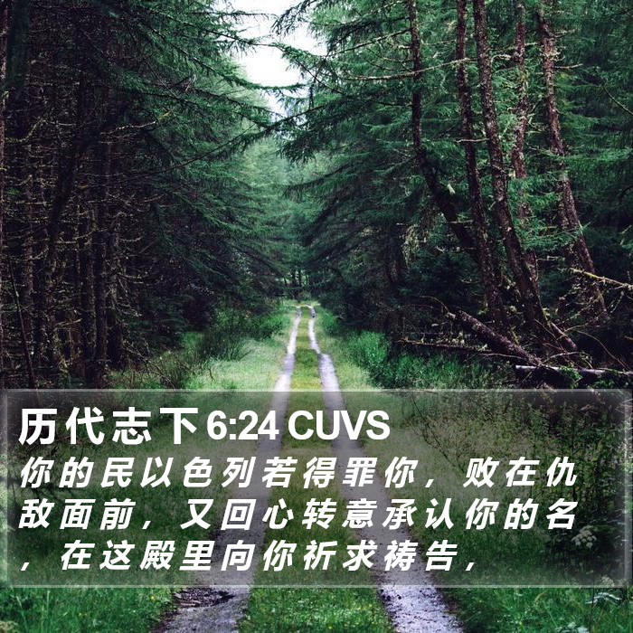 历 代 志 下 6:24 CUVS Bible Study
