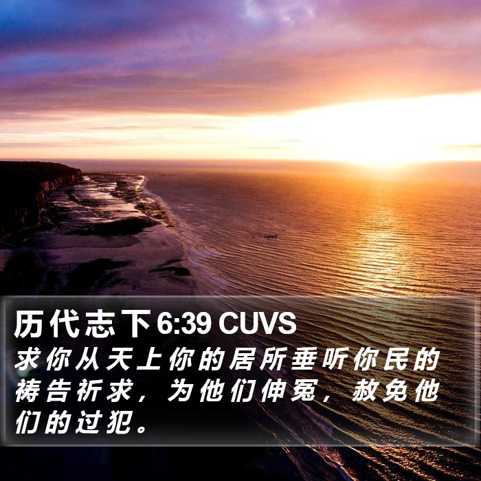 历 代 志 下 6:39 CUVS Bible Study