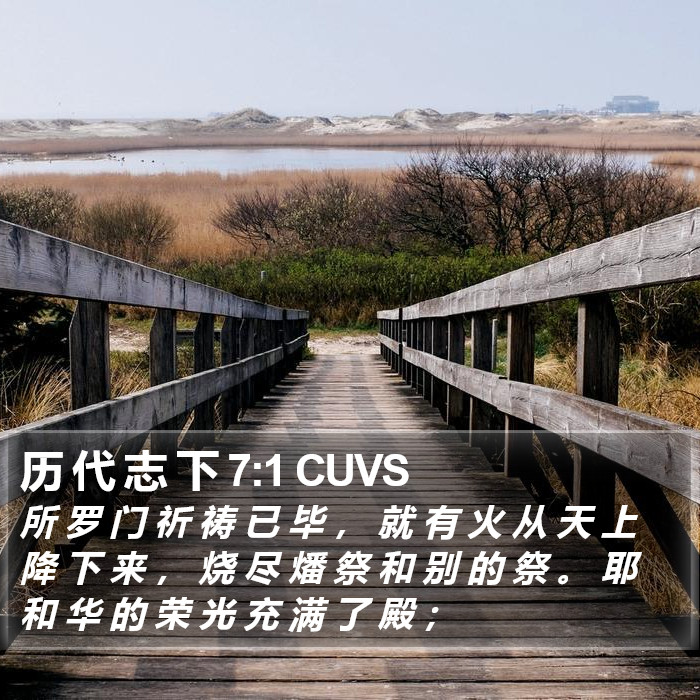 历 代 志 下 7:1 CUVS Bible Study