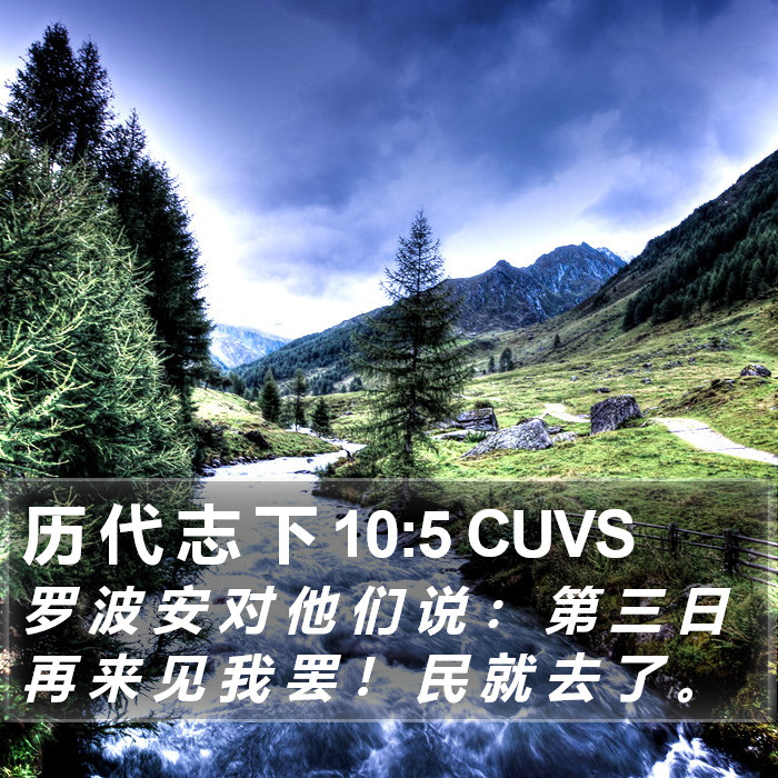 历 代 志 下 10:5 CUVS Bible Study