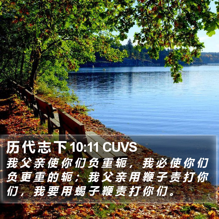 历 代 志 下 10:11 CUVS Bible Study