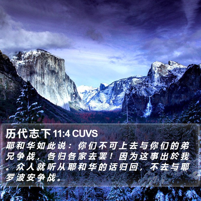 历 代 志 下 11:4 CUVS Bible Study