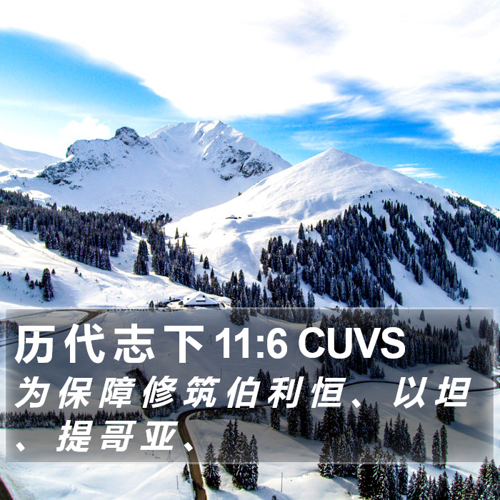 历 代 志 下 11:6 CUVS Bible Study