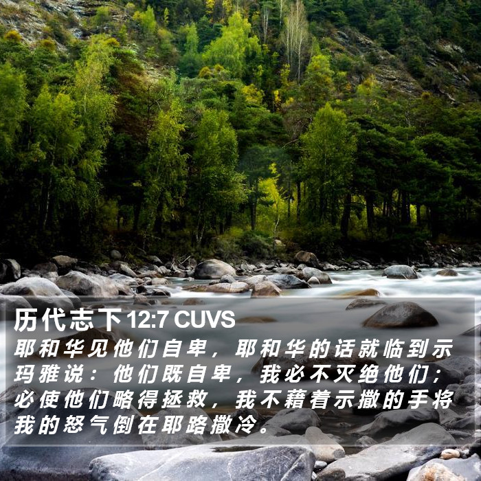 历 代 志 下 12:7 CUVS Bible Study