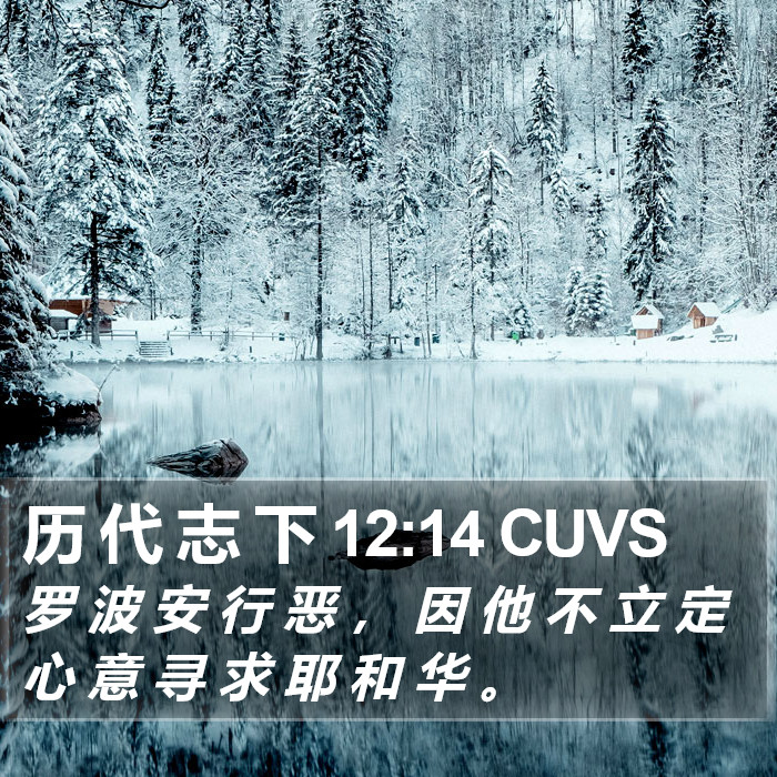 历 代 志 下 12:14 CUVS Bible Study