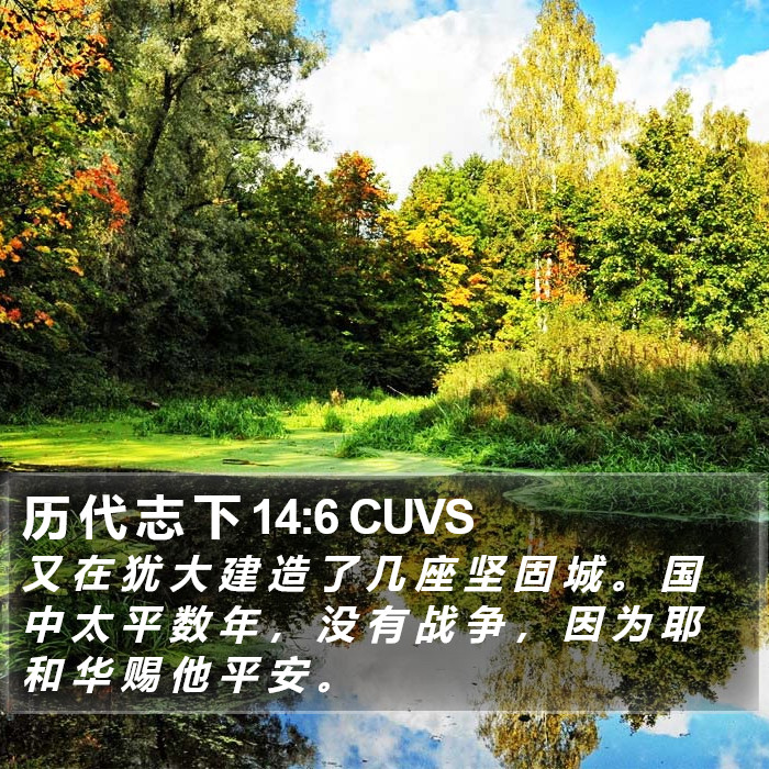 历 代 志 下 14:6 CUVS Bible Study