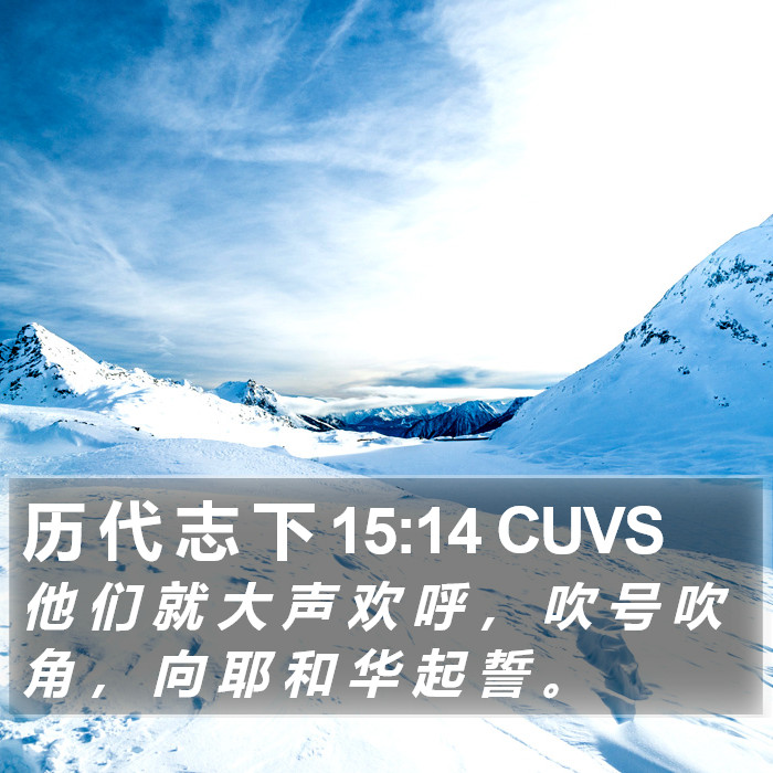 历 代 志 下 15:14 CUVS Bible Study