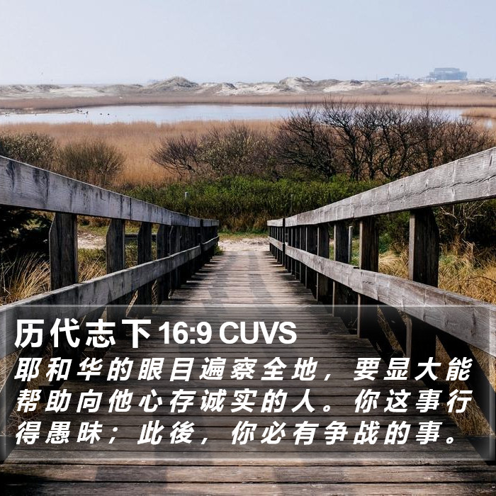 历 代 志 下 16:9 CUVS Bible Study