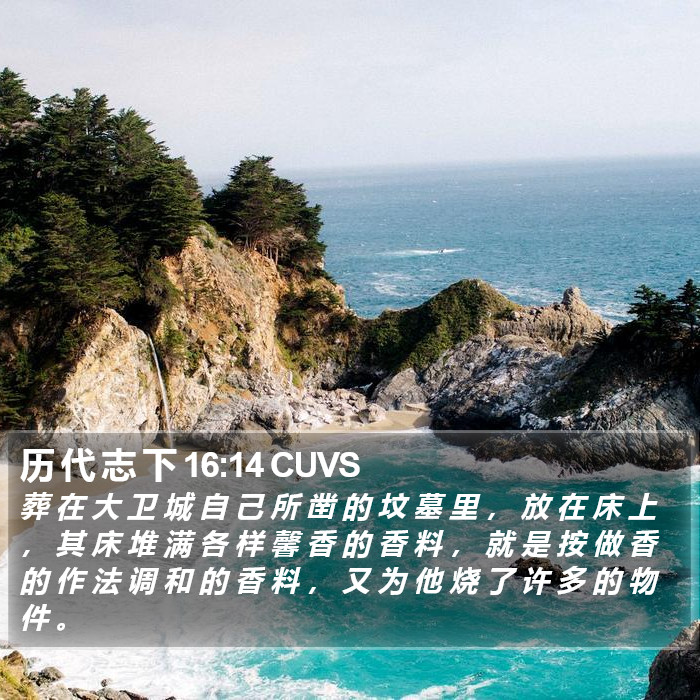 历 代 志 下 16:14 CUVS Bible Study