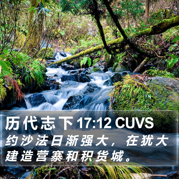 历 代 志 下 17:12 CUVS Bible Study