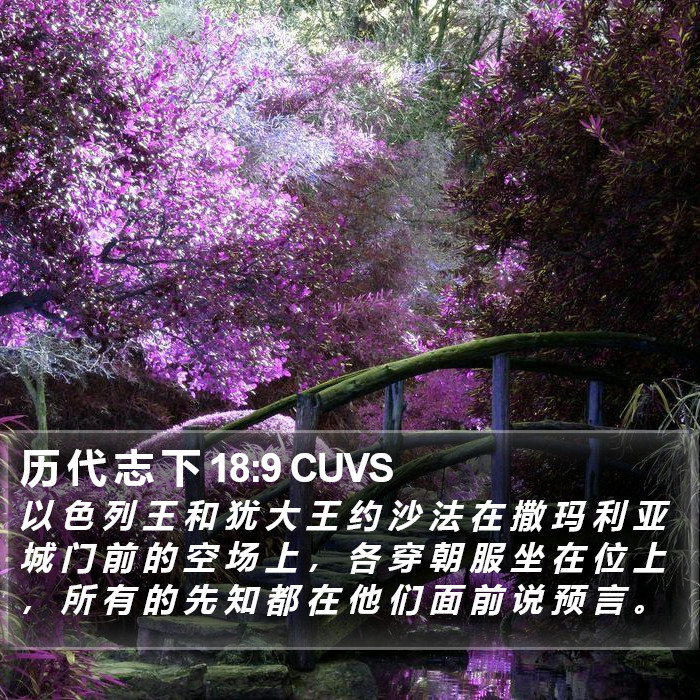 历 代 志 下 18:9 CUVS Bible Study