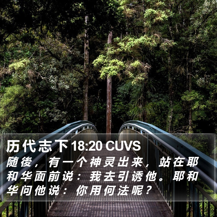 历 代 志 下 18:20 CUVS Bible Study