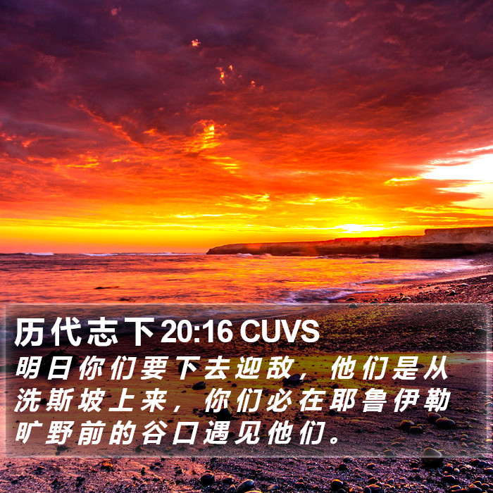 历 代 志 下 20:16 CUVS Bible Study