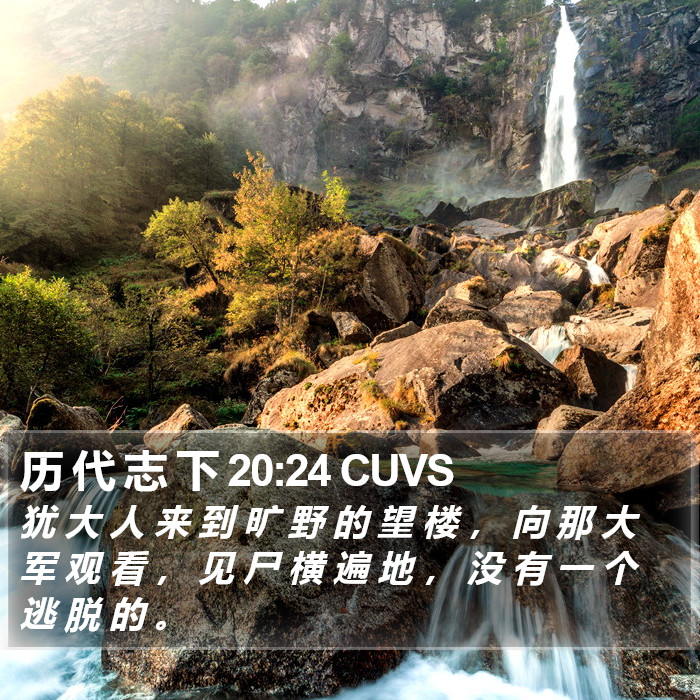 历 代 志 下 20:24 CUVS Bible Study