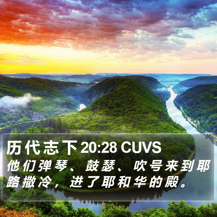 历 代 志 下 20:28 CUVS Bible Study