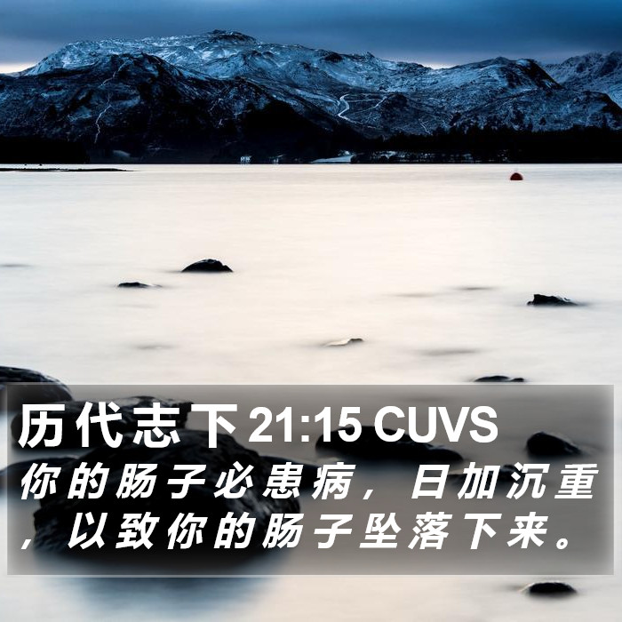 历 代 志 下 21:15 CUVS Bible Study