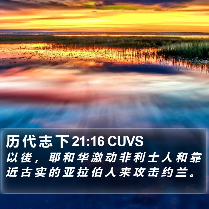 历 代 志 下 21:16 CUVS Bible Study