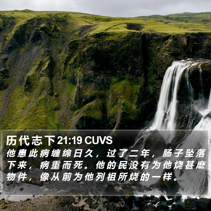 历 代 志 下 21:19 CUVS Bible Study