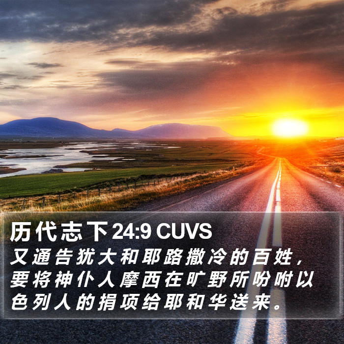 历 代 志 下 24:9 CUVS Bible Study