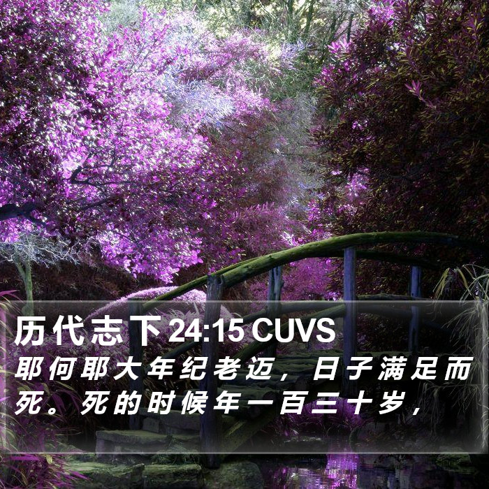 历 代 志 下 24:15 CUVS Bible Study