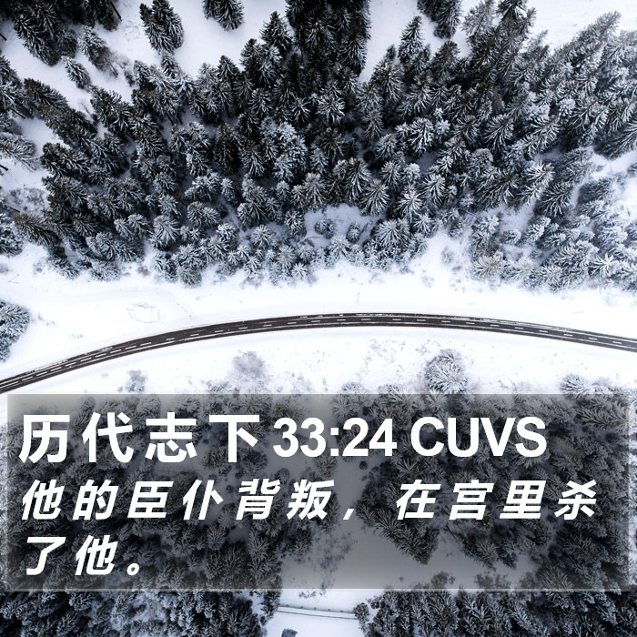 历 代 志 下 33:24 CUVS Bible Study