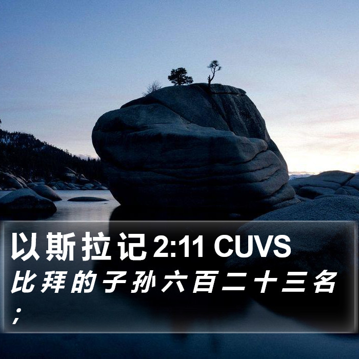 以 斯 拉 记 2:11 CUVS Bible Study