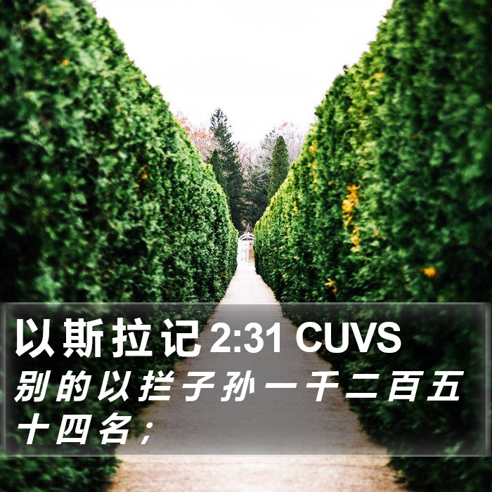 以 斯 拉 记 2:31 CUVS Bible Study