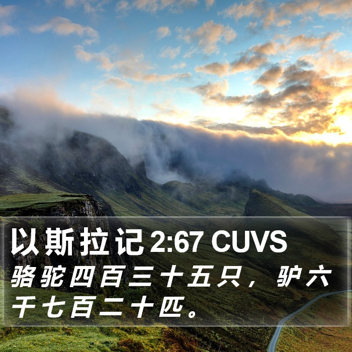 以 斯 拉 记 2:67 CUVS Bible Study