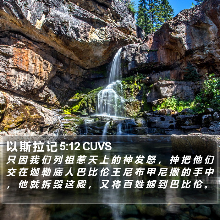 以 斯 拉 记 5:12 CUVS Bible Study