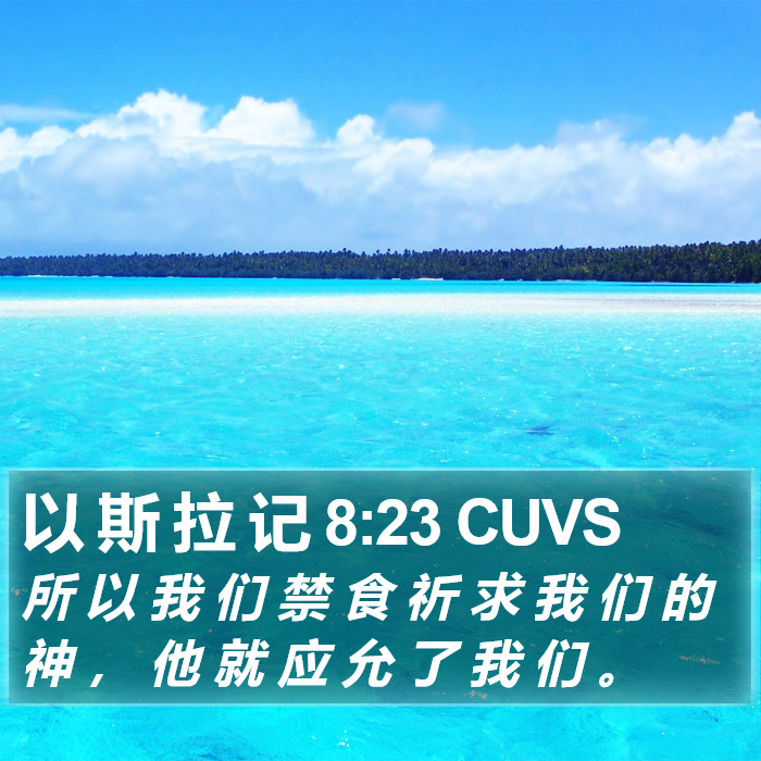 以 斯 拉 记 8:23 CUVS Bible Study