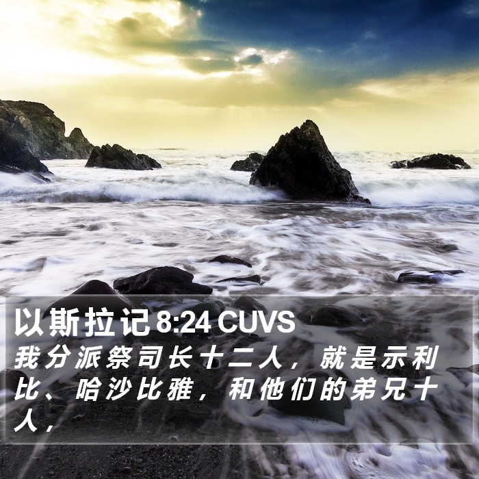 以 斯 拉 记 8:24 CUVS Bible Study
