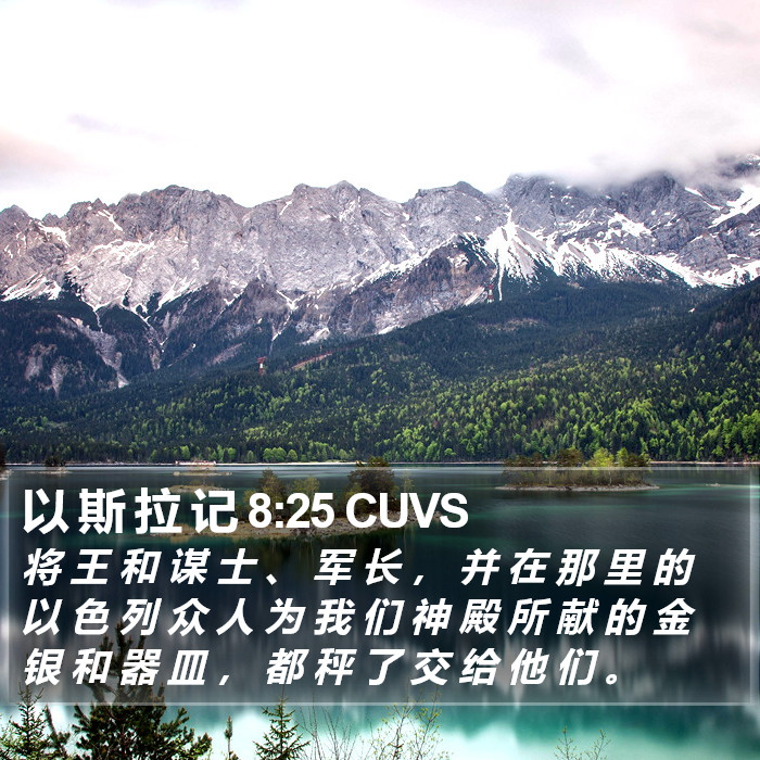 以 斯 拉 记 8:25 CUVS Bible Study