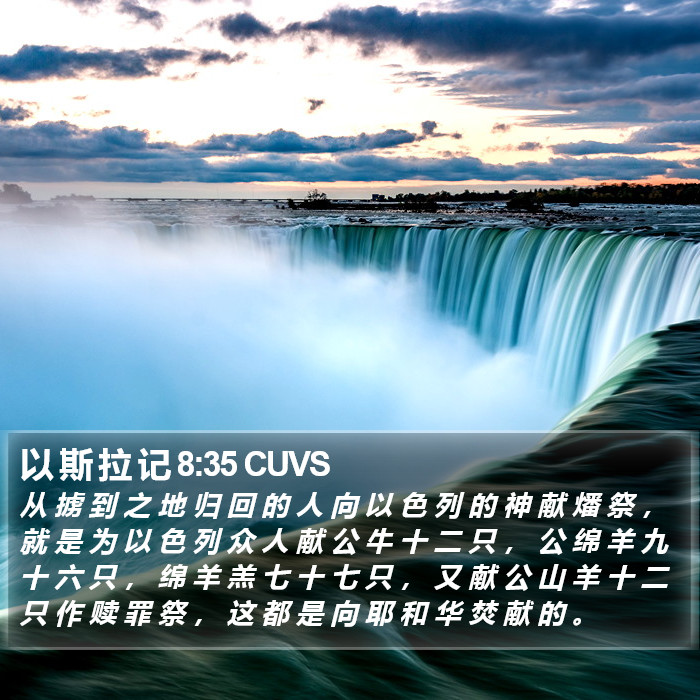 以 斯 拉 记 8:35 CUVS Bible Study