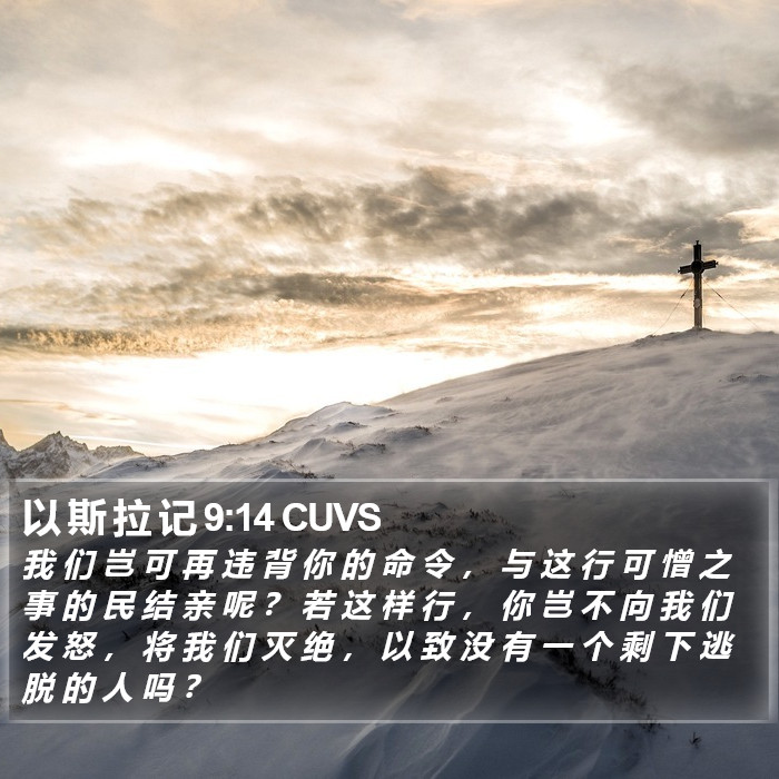 以 斯 拉 记 9:14 CUVS Bible Study