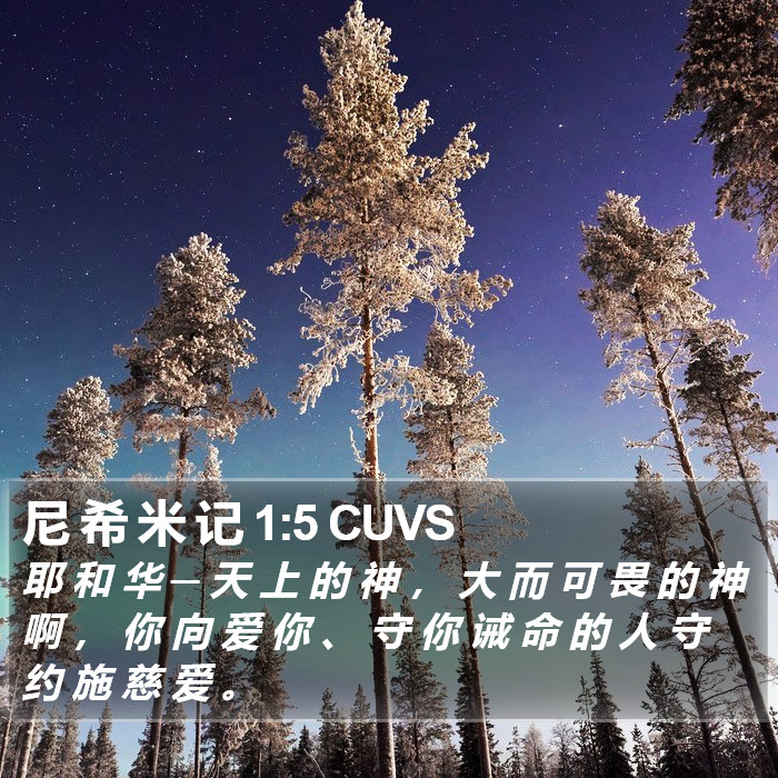 尼 希 米 记 1:5 CUVS Bible Study