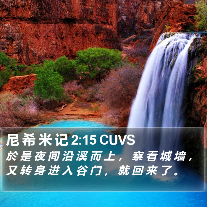 尼 希 米 记 2:15 CUVS Bible Study