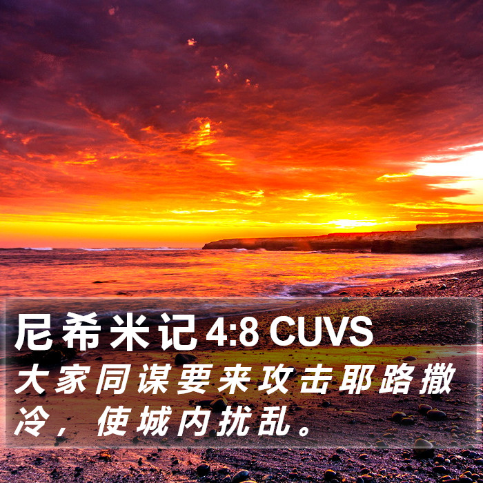 尼 希 米 记 4:8 CUVS Bible Study