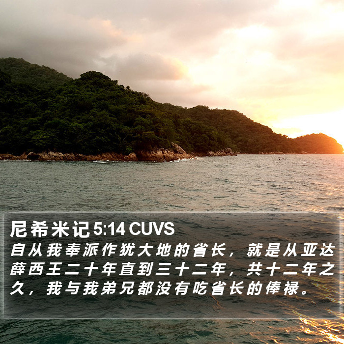 尼 希 米 记 5:14 CUVS Bible Study