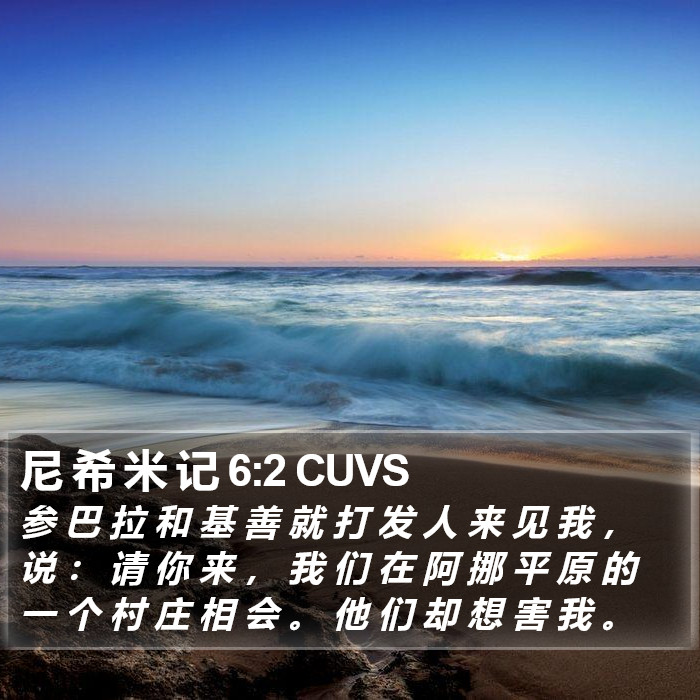 尼 希 米 记 6:2 CUVS Bible Study